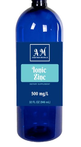 32 oz Zinc Supplement by Angstrom Minerals 500 ppm