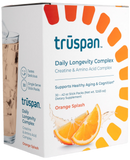 Individual Stick Packs Amino Acids Creatine Drink Mix  Truspan  Daily Longevity Complex Orange Splash